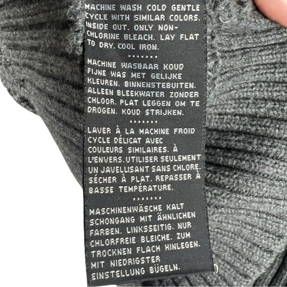 HARLEY DAVIDSON Women's XL Grey Ombre Cable Knit 1/4 Zip Pullover Sweater HDLogo - Picture 8 of 10